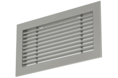 Stånggaller i aluminium - med friktionsfjädrar - 300x100 mm - Anodiserad aluminium