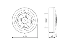 Solara badrumsfläkt med värmeväxlare - 100 mm diameter - matt vit