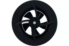 Solara badrumsfläkt med heat mover - 100 mm diameter - matt svart