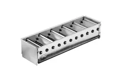Dubbelt justerbart vägggaller i aluminium med styrdämpare - med friktionsfjädrar - 400x100 mm - RAL 9005
