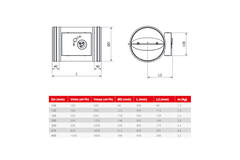Rund CAV Konstantvolymregulator enkelväggig diameter 125 mm