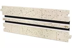 Ergovent mellansektion för modulärt instickslamellraster 500 mm - 2 spår