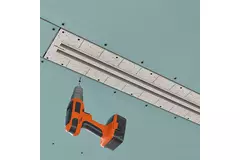 Ergovent infällbart ramlöst linjegaller 1050 mm med anslutningsdiameter 90 mm – modulärt – 2 slitsar