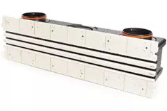 Ergovent infällbart ramlöst linjegaller 1000 mm med anslutningsdiameter 150 mm – luftkonditionering – 3 slitsar