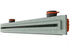 Ergovent putsbar ramlös linjär ventilationsgaller 1000 mm med anslutningsdiameter 75 mm – standard