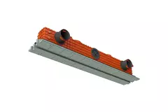 Ergovent ramlös spaltdiffusor 1050 mm med anslutningsdiameter 90 mm - modulär - 1 slits