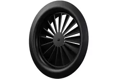 Virvelkupa rund 125 mm med central skruv - SWR125 RAL9005 30% glansig
