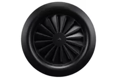 Virvelkupa rund 125 mm med central skruv - SWR125 RAL9005 30% glansig