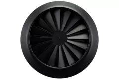Virvelkupa rund 125 mm med central skruv - SWR125 RAL9005 30% glansig