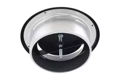 Ventilationsavgasventil 100 mm metall - E-DVS100 RAL9005 30% glansig