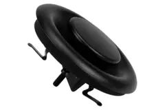 Ventilationsavgasventil metall 160 mm med fjäderklämmor - DVS-C160 - RAL 9005 30% glansig