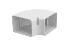 ClimaConnect 90° plan böj för monteringskanal 75 mm - RAL 9010