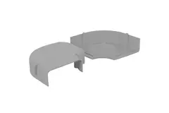 ClimaConnect 90° plan böj för monteringskanal 100 mm - RAL 9010