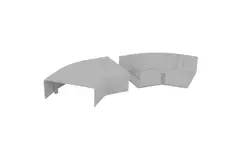 ClimaConnect 45° flat böj för monteringskanal 75 mm - RAL 9010