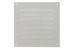 Yttre galler fyrkantigt 150x150mm aluminium - RAL9010