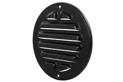 Utvändigt galler runt 80 mm aluminium - RAL9005 30% glans