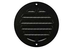 Utvändigt galler runt 80 mm aluminium - RAL9005 30% glans