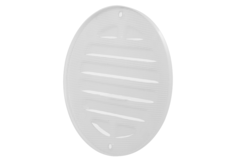 Utvändigt galler runt 200 mm aluminium - RAL9016