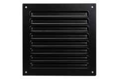 Yttre galler fyrkant 150x150 mm aluminium - RAL9005 30% glans