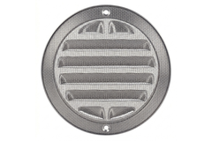 Utvändigt galler runt 125 mm RVS304