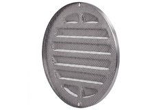 Utvändigt galler runt 125 mm RVS304