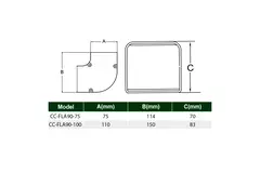 ClimaConnect 90° plan böj för monteringskanal 100 mm - RAL 9010