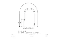 Belimo kabeltemperaturgivare Ni1000TK5000 50x6 mm - 2 meter - 01CT-1DH