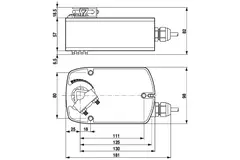 Belimo vridventilställdon med fjäderåtergång 24V - öppna/stäng - 4 Nm - LF24