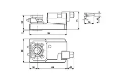 Belimo modulerande ventilstyrning med anslutningsplintar 24V - 2-10V - 20 Nm - SM24A-SR-TP