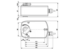 Belimo modulerande ventilställdon med fjäderåtergång 24V - 2-10V - MP-Bus - 4 Nm - LF24-SR
