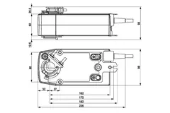 Belimo modulerande ventilställdon med fjäderåtergång 24V - 2-10V - 10 Nm - NF24A-SR