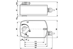 Belimo vridventilställdon med fjäderåtergång 100-240V - öppna/stäng - 4 Nm - LF230