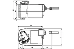 Belimo vridventilställdon med fjäderåtergång 24V - öppna/stäng - 2,5 Nm - TF24