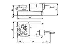 Belimo ställdon för modulerande ventil 24V - 2-10V - 20 Nm - SM24A-SR