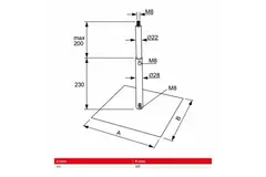 Econox justerbart Spiro rörstöd - 300x300 mm