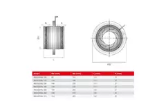 Irisventil 200 mm - rostfritt stål 316L  - IRIS200