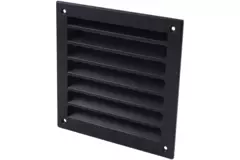 Ytterväggsgaller i aluminium 100x100 mm - RAL 9005