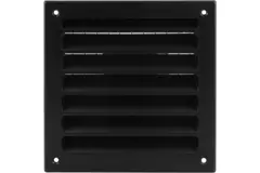 Ytterväggsgaller i aluminium 100x100 mm - RAL 9005