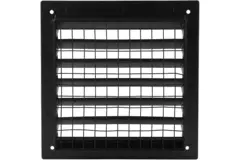 Ytterväggsgaller i aluminium 100x100 mm - RAL 9005