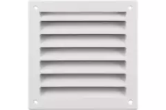 Ytterväggsgaller aluminium 150x150 mm - RAL 9016