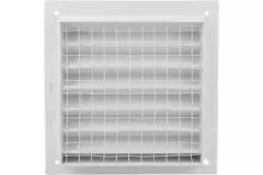 Ytterväggsgaller aluminium 150x150 mm - RAL 9016