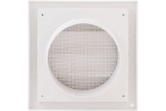 Lamellgaller för avlastning av ventilationsgaller 150x150 diameter: 100, vit  - ND10Z