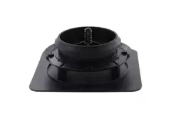 ClimaConnect Design-ventil, fyrkantig, Ø 125 mm – svart