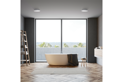 ClimaConnect Design-ventil, rund, Ø 125 mm – vit