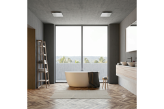 ClimaConnect Design-ventil, fyrkantig, Ø 125 mm – vit