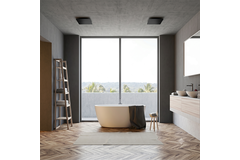 ClimaConnect Design-ventil, fyrkantig, Ø 125 mm – svart