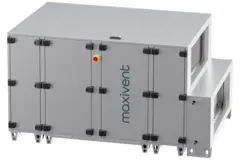 Maxivent WTW-luftbehandlingsaggregat med motströmsvärmeväxlare 5000 m³/h med varmvattenbatteri, horisontellt till vänster – PHE 5000 H WOJL T 01