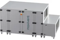 Maxivent WTW luftbehandlingsaggregat med motströmsvärmeväxlare 5000 m³/h med DX-batteri, horisontellt till höger – PHE 5000 H ODJR T 01