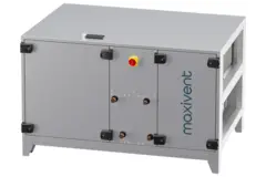 Maxivent WTW-luftbehandlingsaggregat med värmehjul, 2000 m³/h, med varmvattenbatteri och kallvattenbatteri, horisontellt till höger – RHE 2000 H WKJR
