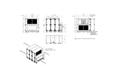 Maxivent WTW luftbehandlingsaggregat med värmehjul, 7600 m³/h, med varmvattenbatteri, horisontellt till vänster – RHE 7600 H WOJL T 02